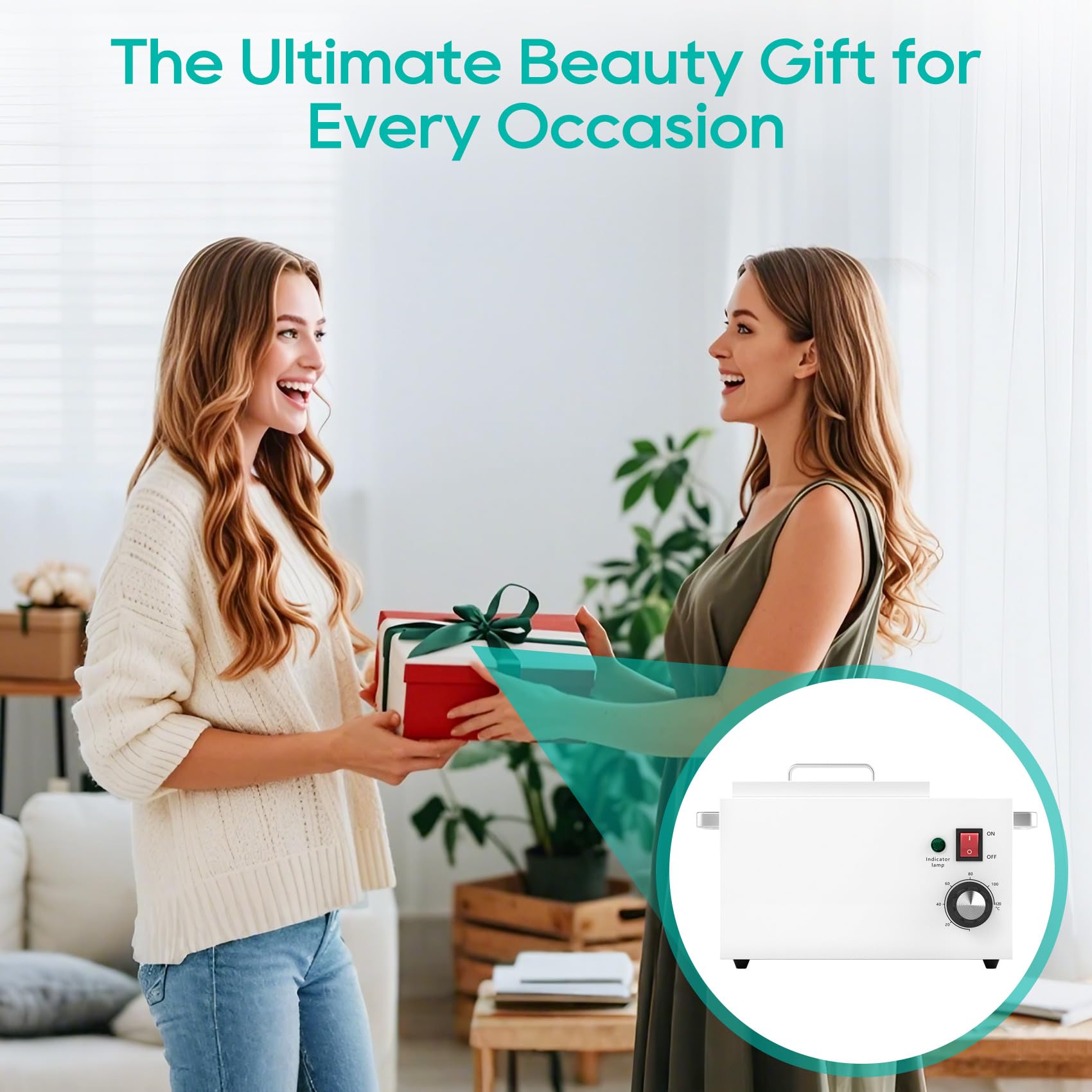 Gift-ready Flngr wax warmer suitable for home use or professional salon