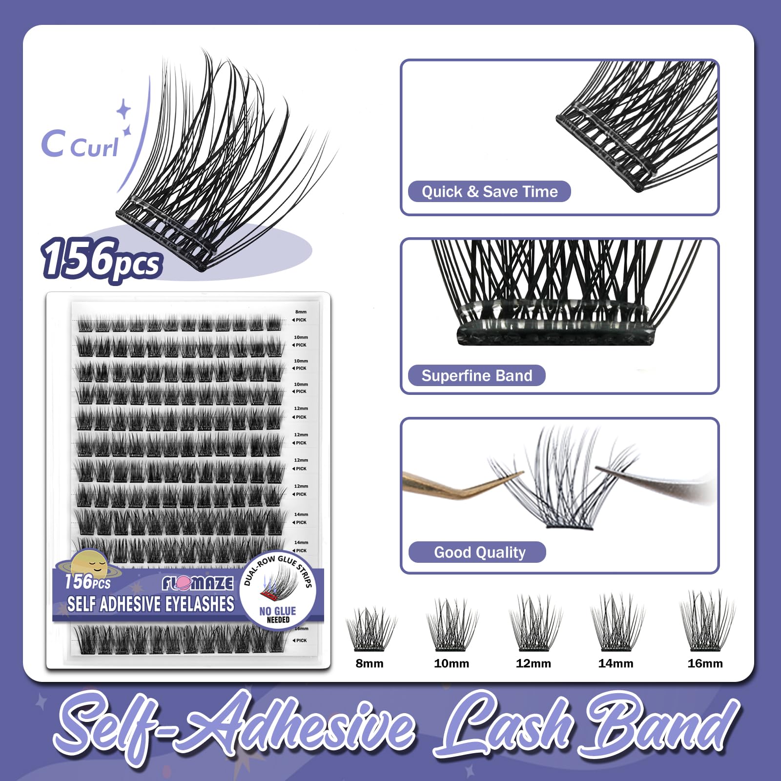 FLOMAZE beginner-friendly lashes require no professional skills.