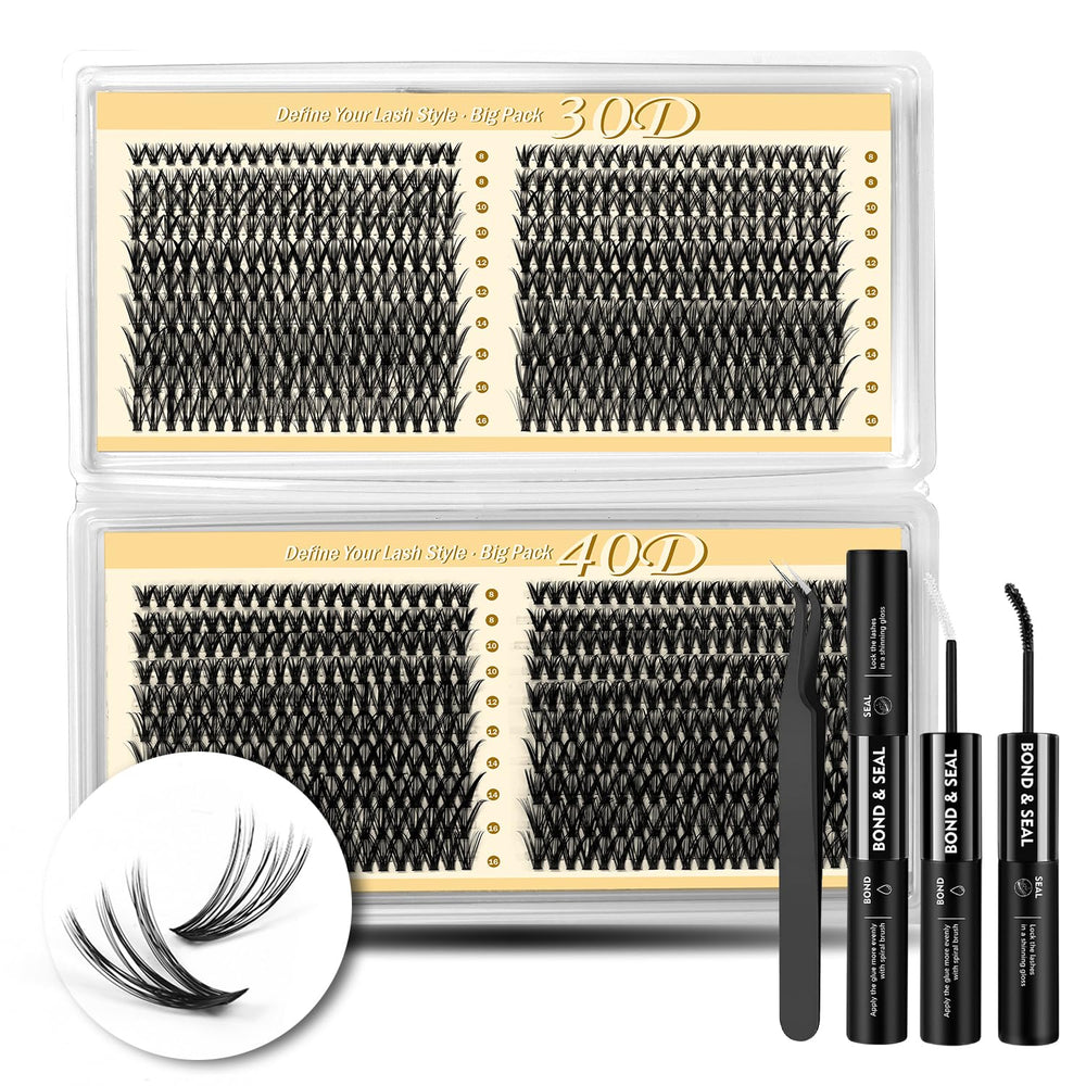 FLOMAZE Lash Clusters Kit components for at-home salon-quality lashes