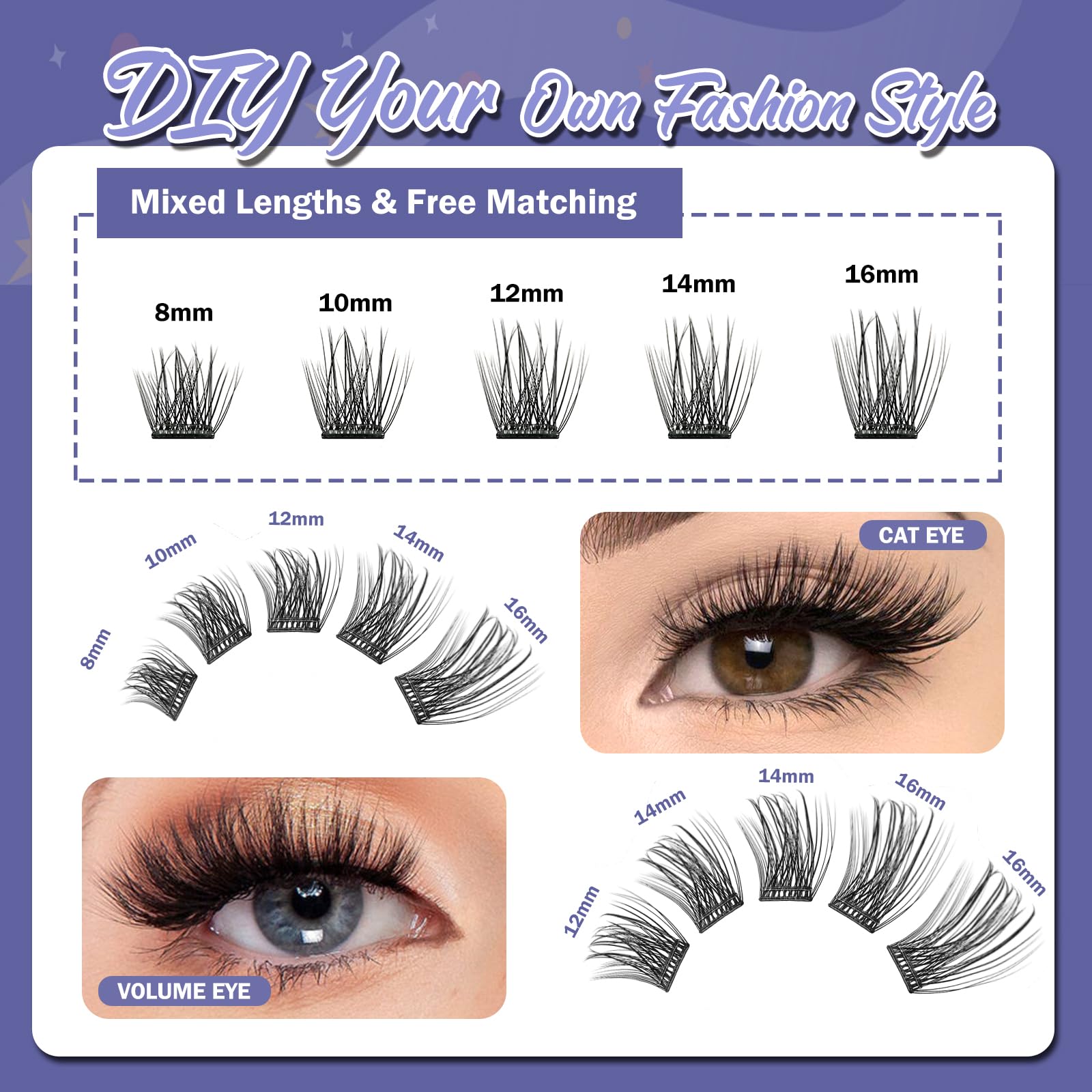 FLOMAZE lashes are reusable for multiple wears, reducing waste.