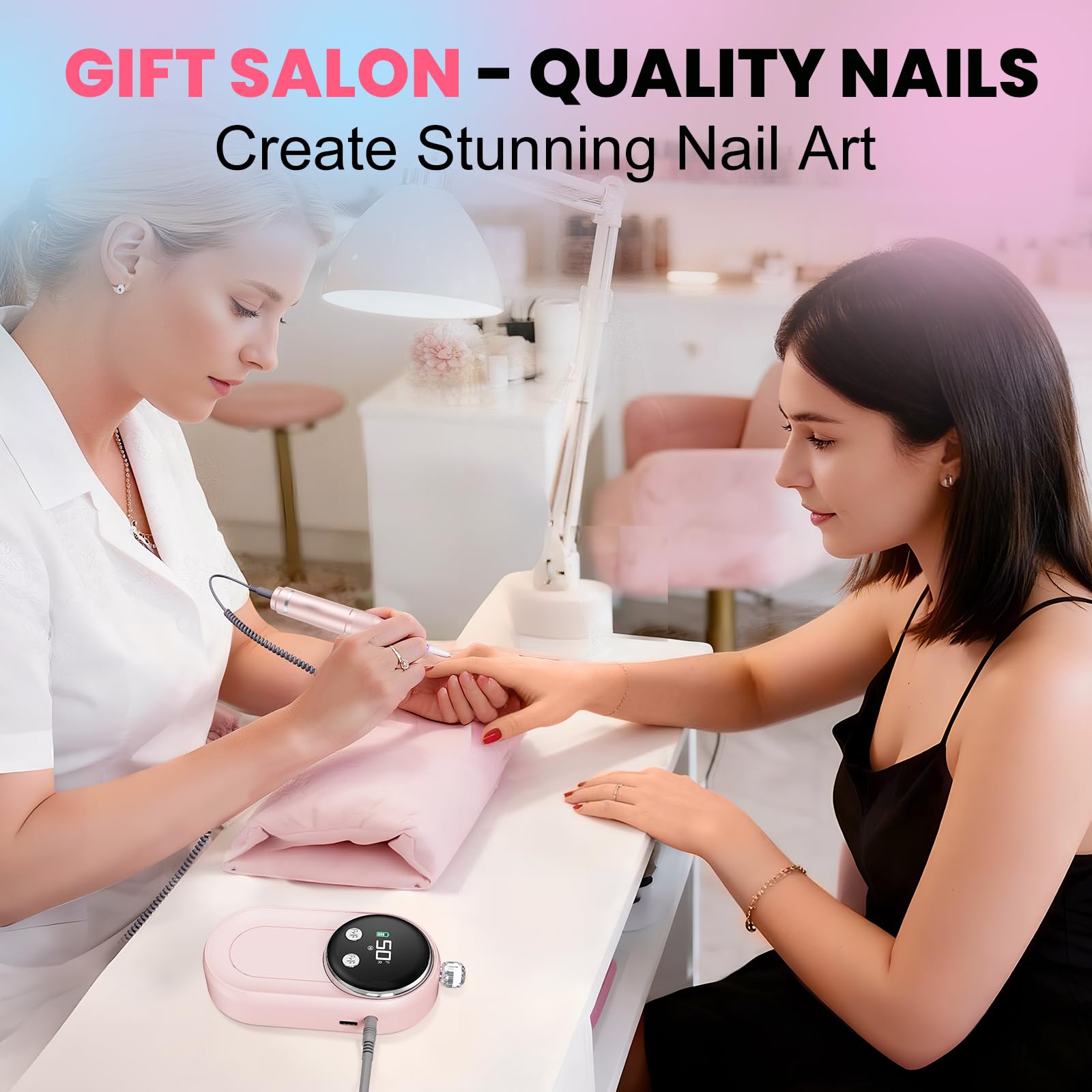 FLORAVIC includes six carbide bits and a ceramic bit for natural nails.