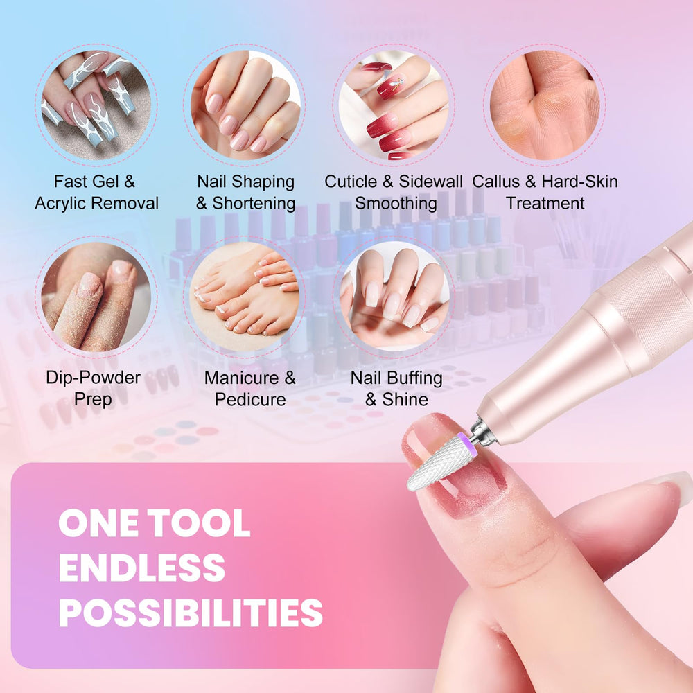 FLORAVIC nail drill runs quietly with low heat for longer sessions.
