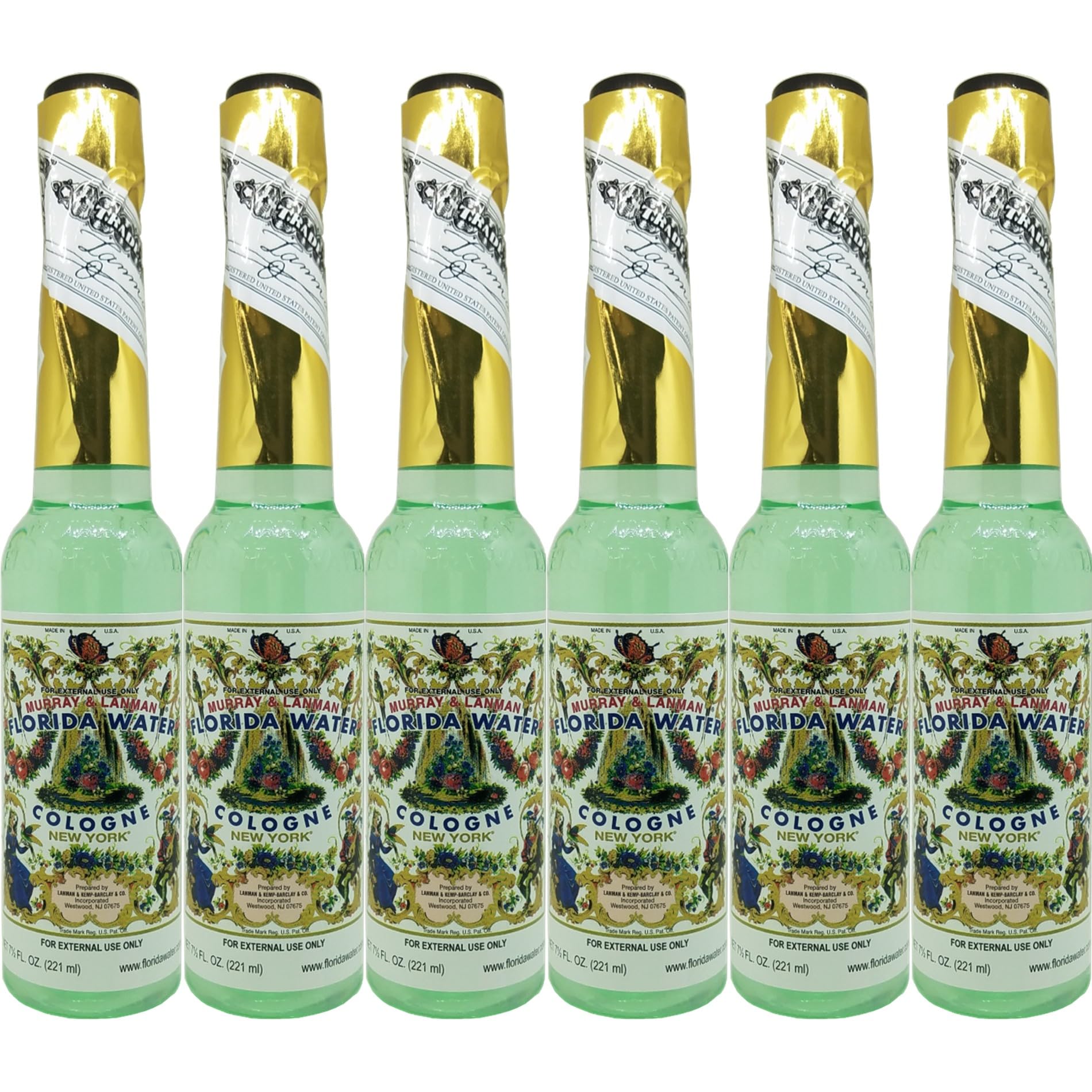 Florida Water Lanman Kemp bottle front view highlights a refreshing fragrance for daily use
