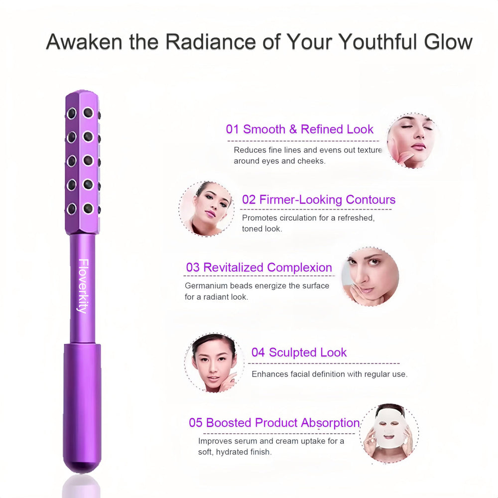 Floverkity Beauty Sculptor Roller with rotating six-sided wheel supports gentle lifting.