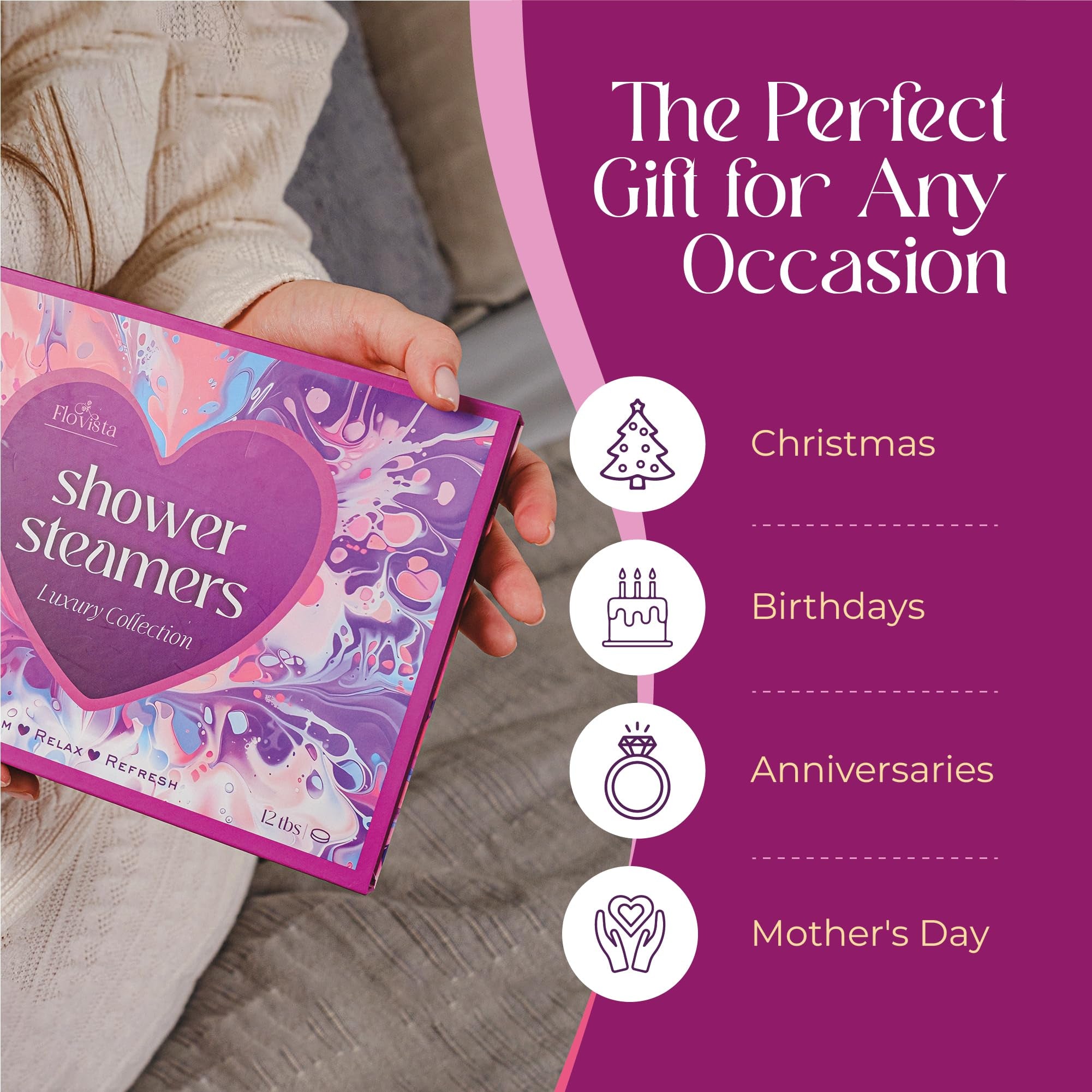 Flovista Jasmine steamers offer a delicate mood-enhancing floral note