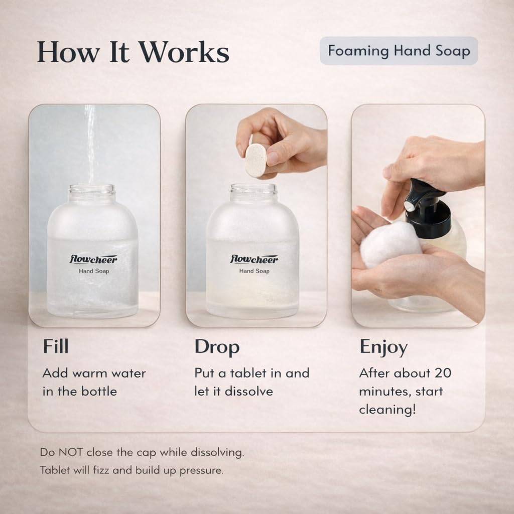 Flowcheer guía de dilución para obtener espuma rápidamente.