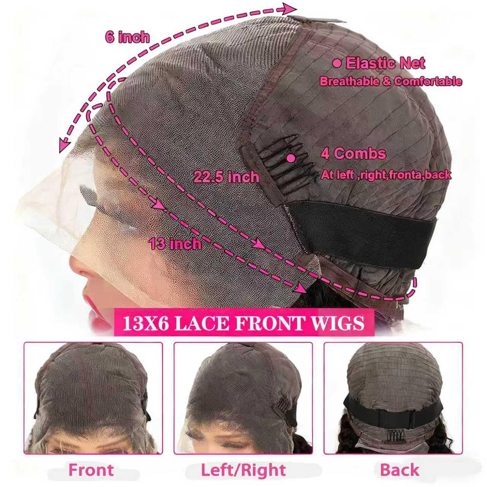 Flower Shadow Brazilian hair wig with 210 density for full volume and bounce.