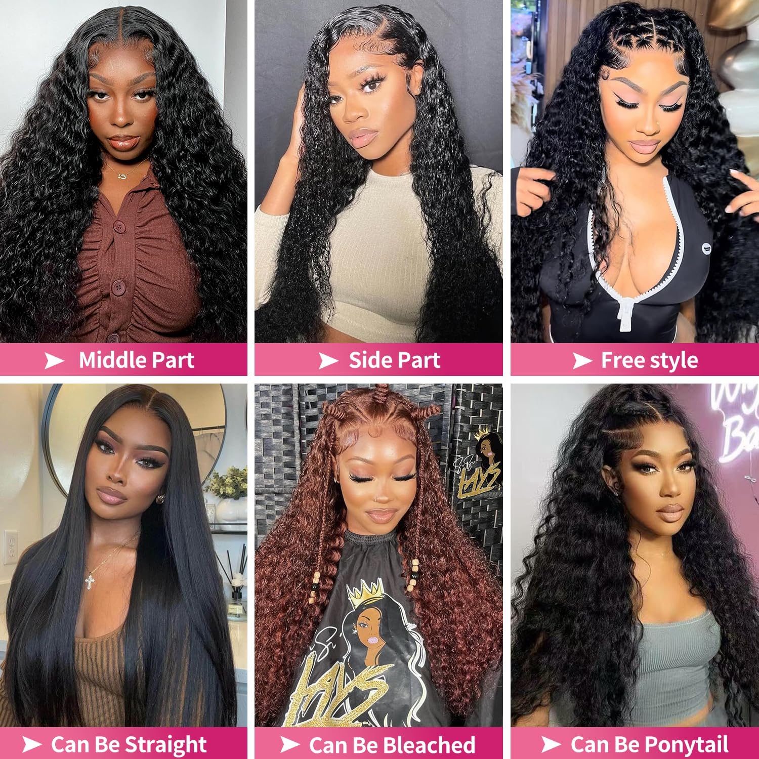Flower Shadow lace front wig designed to blend with diverse skin tones.
