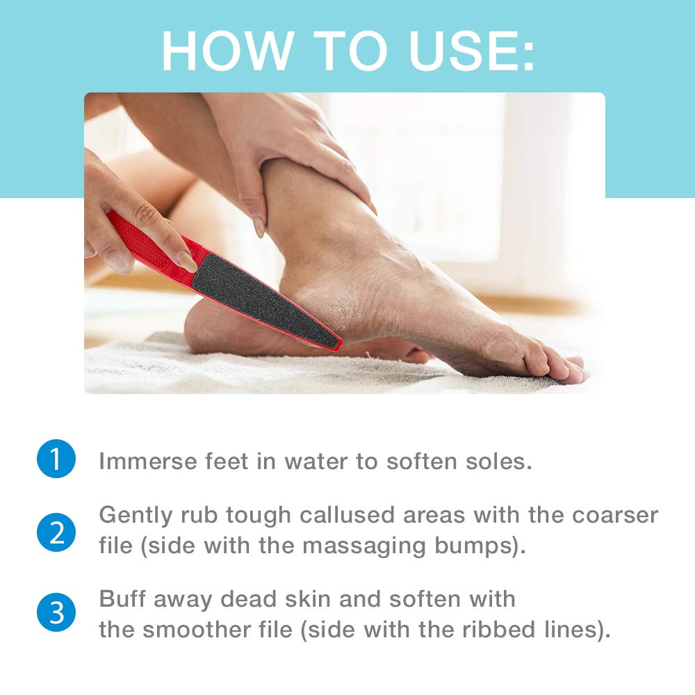 Flowery Original Foot File easy to rinse and reuse for long-lasting care.