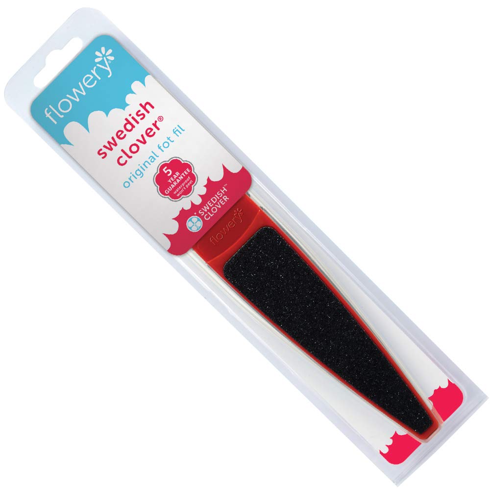 Flowery Original Foot File with dual grit for quick smoothing of rough heels.