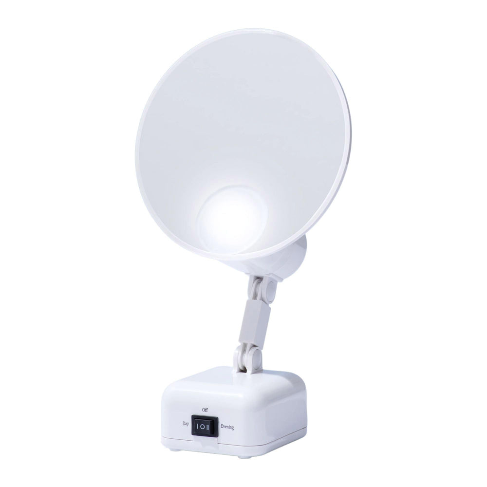 Floxite FL-615-2 15x magnifying mirror close-up face details with bright LED light