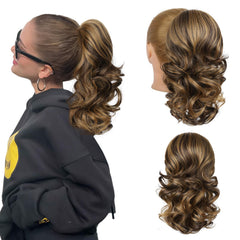 Flufymooz ponytail extension drawstring for quick natural styling