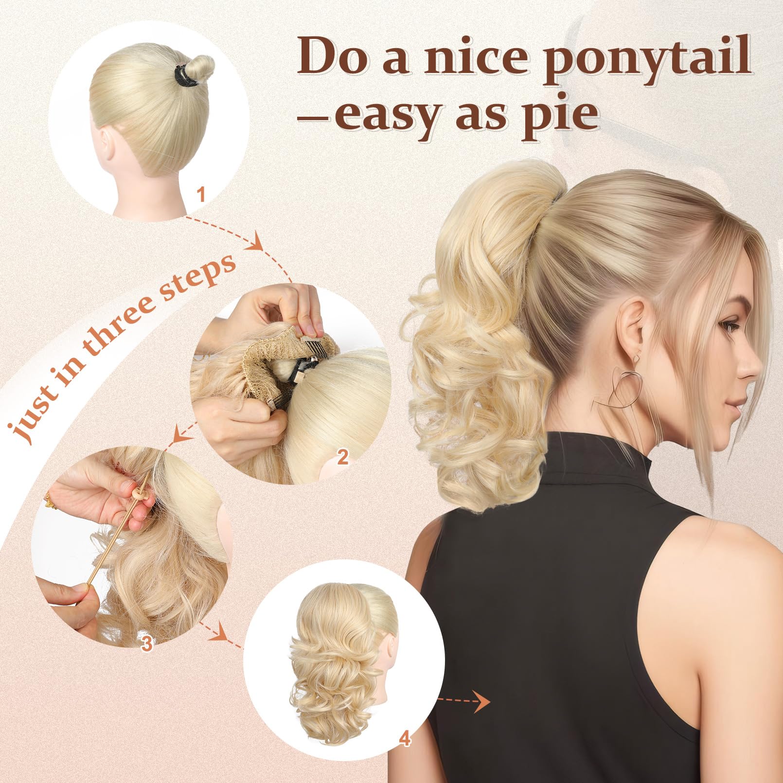 Flufymooz ponytail extension ready for date nights and travel
