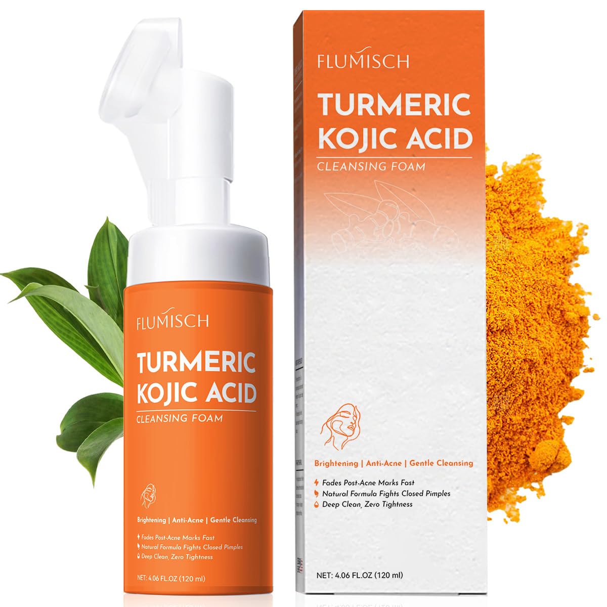 FluMisch: botella con espuma suave para limpieza facial diaria.