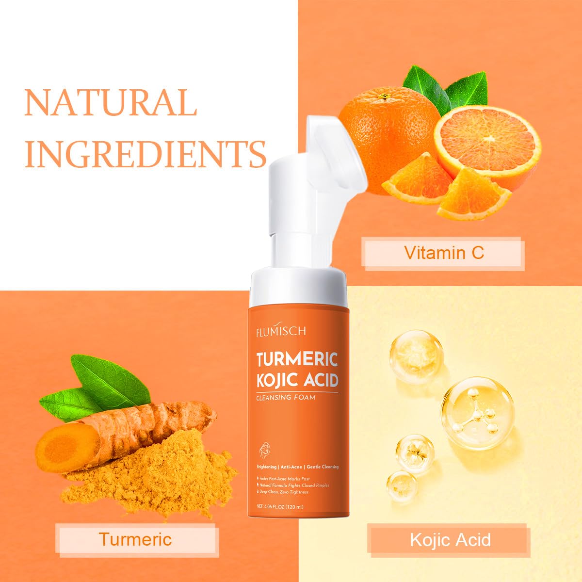 FluMisch: fórmula con cúrcuma y ácido kojico para cuidar la piel.