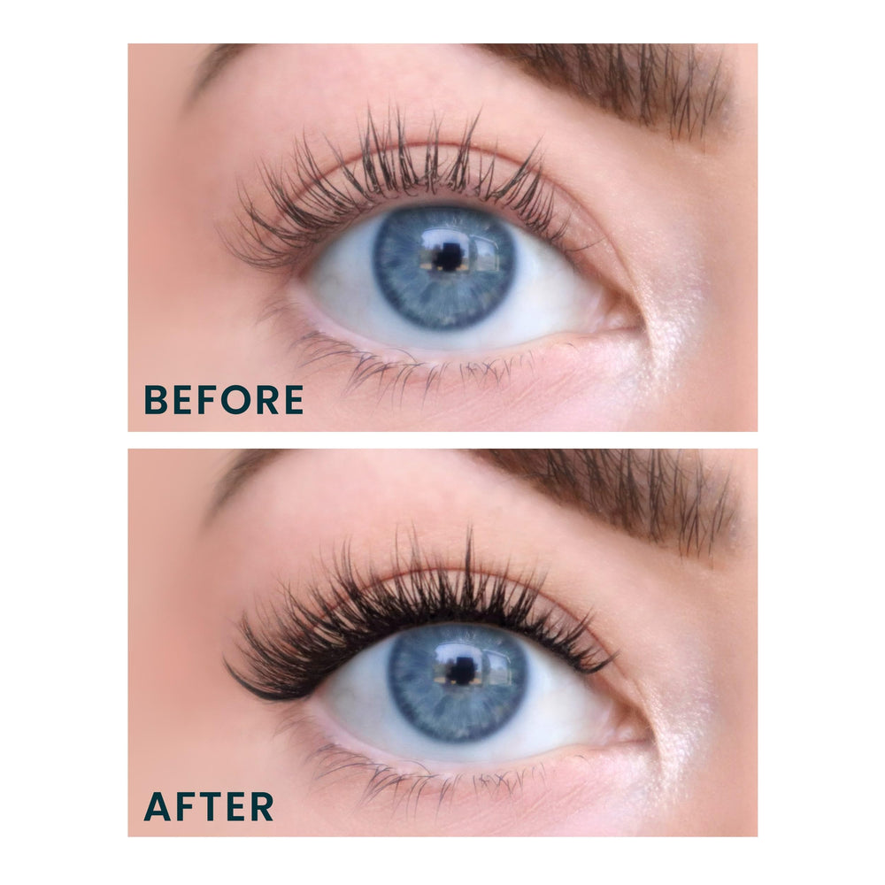 FlutterHabit Bestie Lash Clusters application-demo illustrates easy at-home lash extension steps.