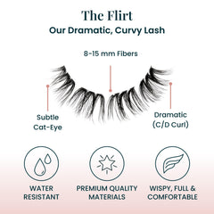 FlutterHabit The Flirt water-resistant lashes stay in place with proper adhesive.