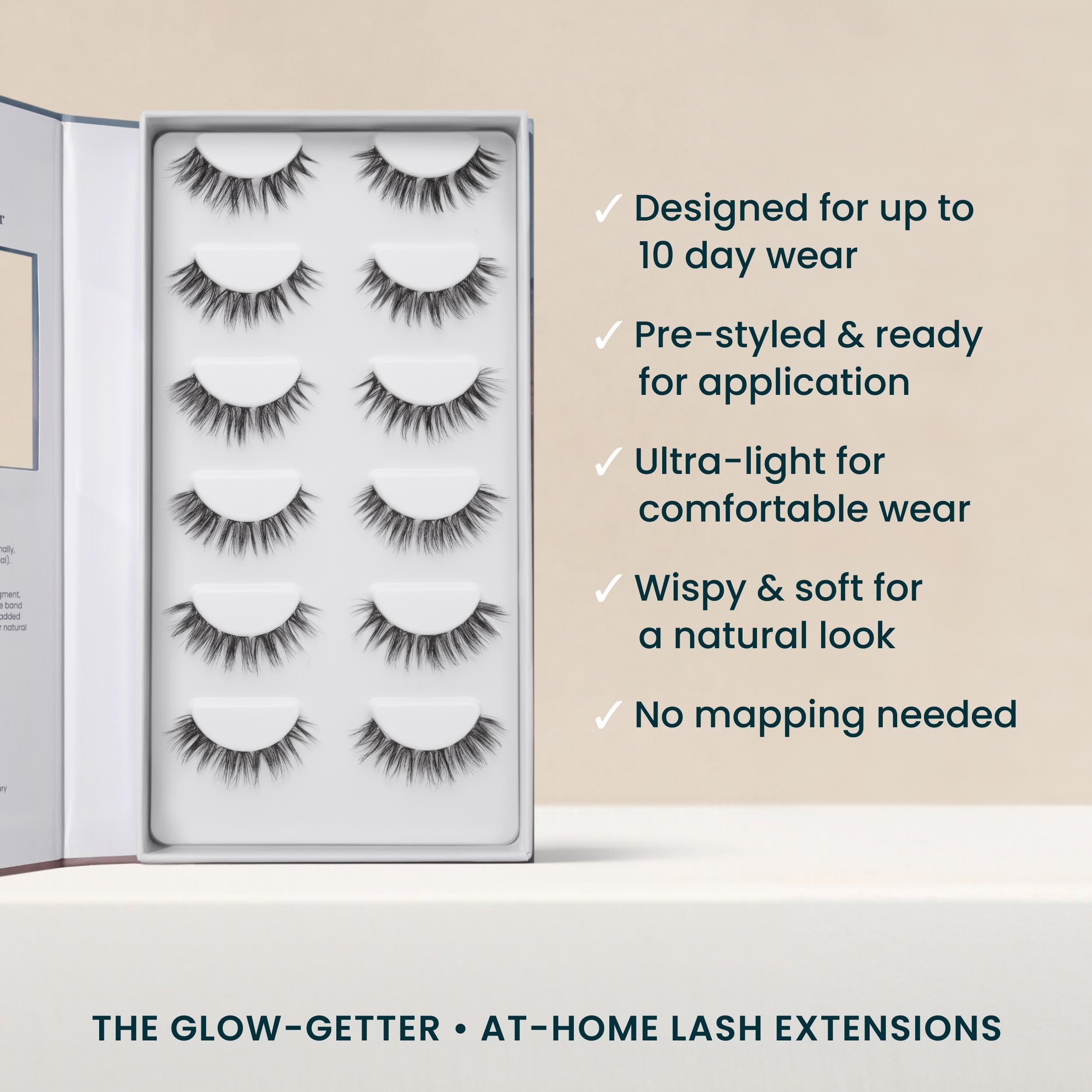 FlutterHabit Glow-Getter close-up textured lashes show feathered volume