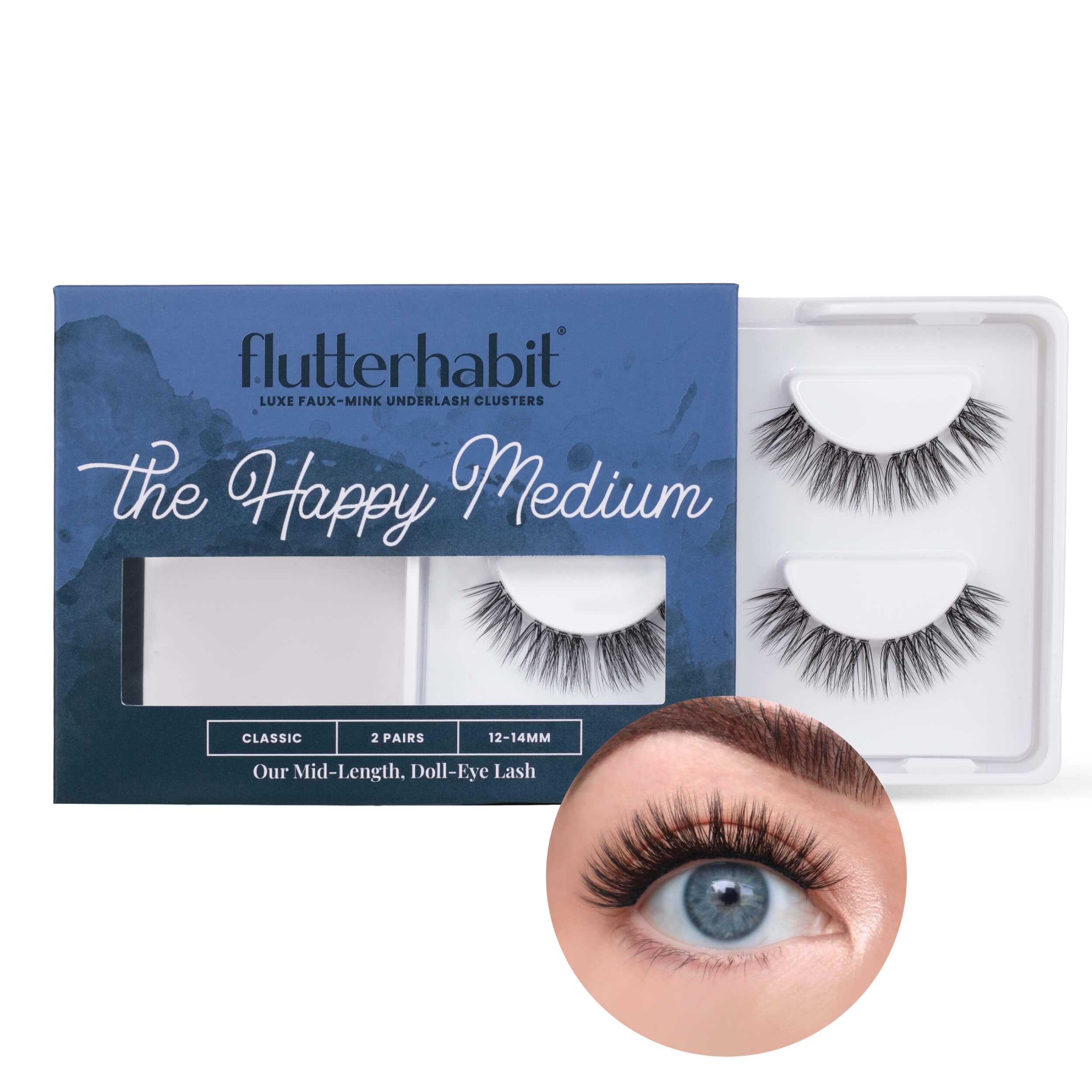FlutterHabit The Happy Medium two sets lashes ready for at home trial