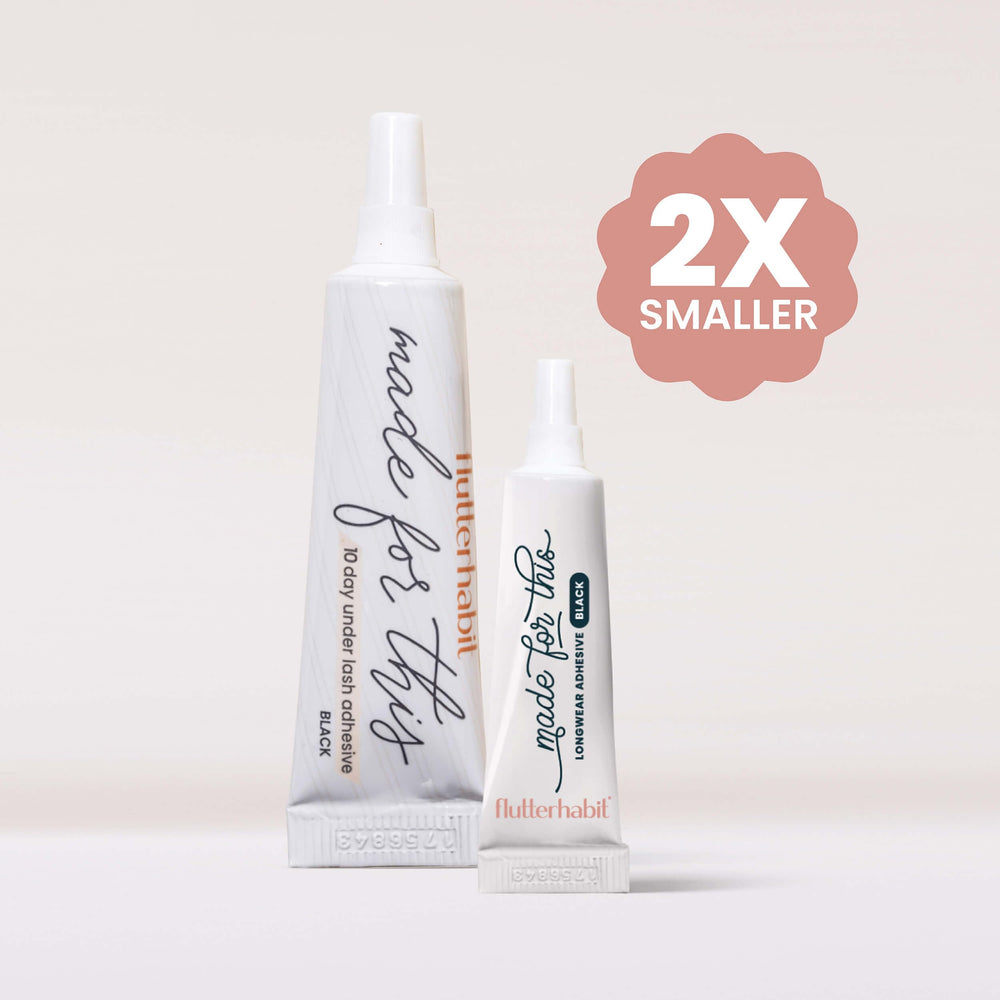 FlutterHabit Made for This adhesive in clear bottle delivers natural lash wear.