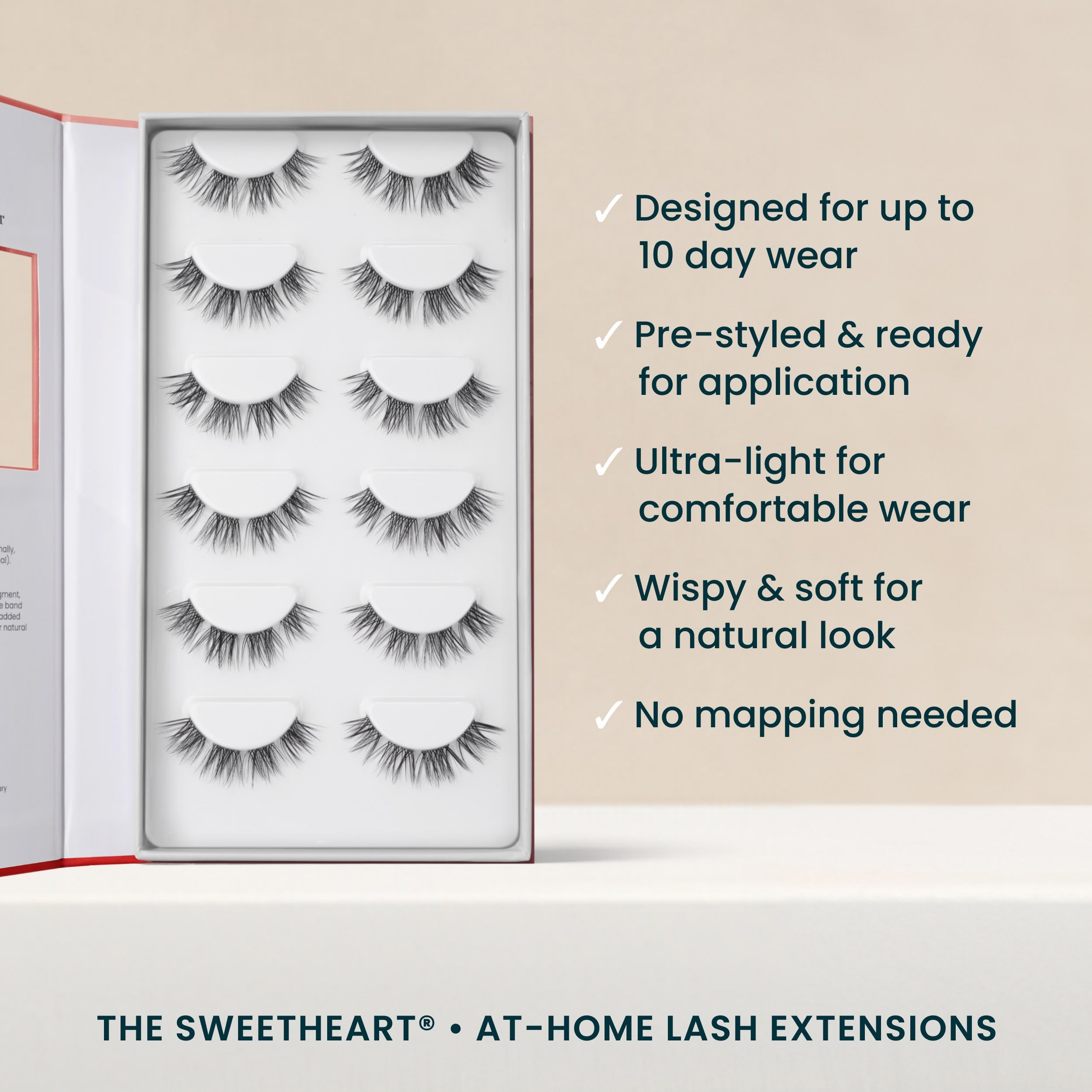 Premium materials of FlutterHabit Sweetheart lash clusters