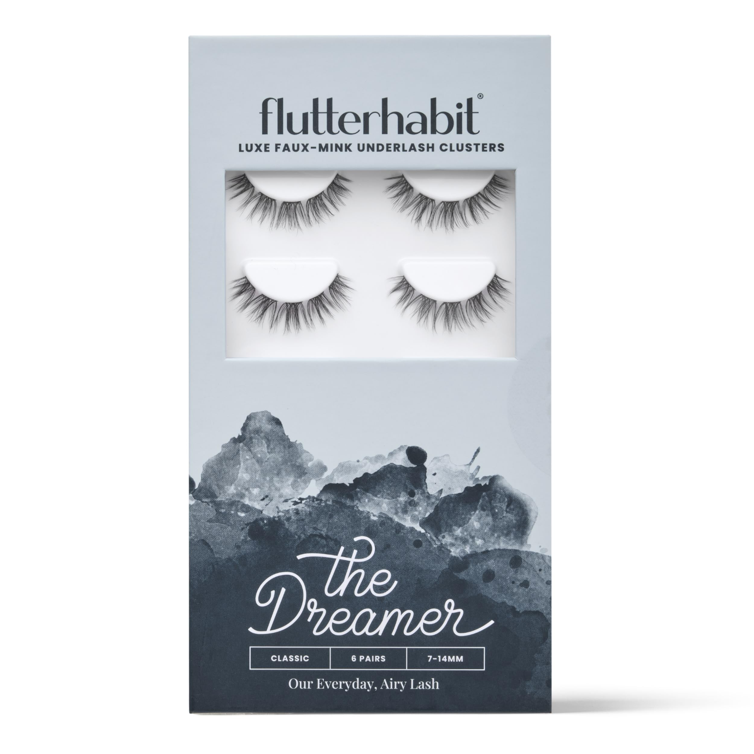 FlutterHabit The Dreamer clusters in 7–14mm for a light, doll-eye effect.