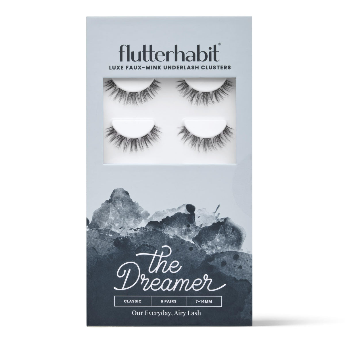 FlutterHabit The Dreamer clusters in 7–14mm for a light, doll-eye effect.