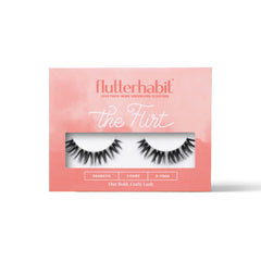 FlutterHabit The Flirt Lashes close-up of pre-clustered lash sets for quick DIY application.