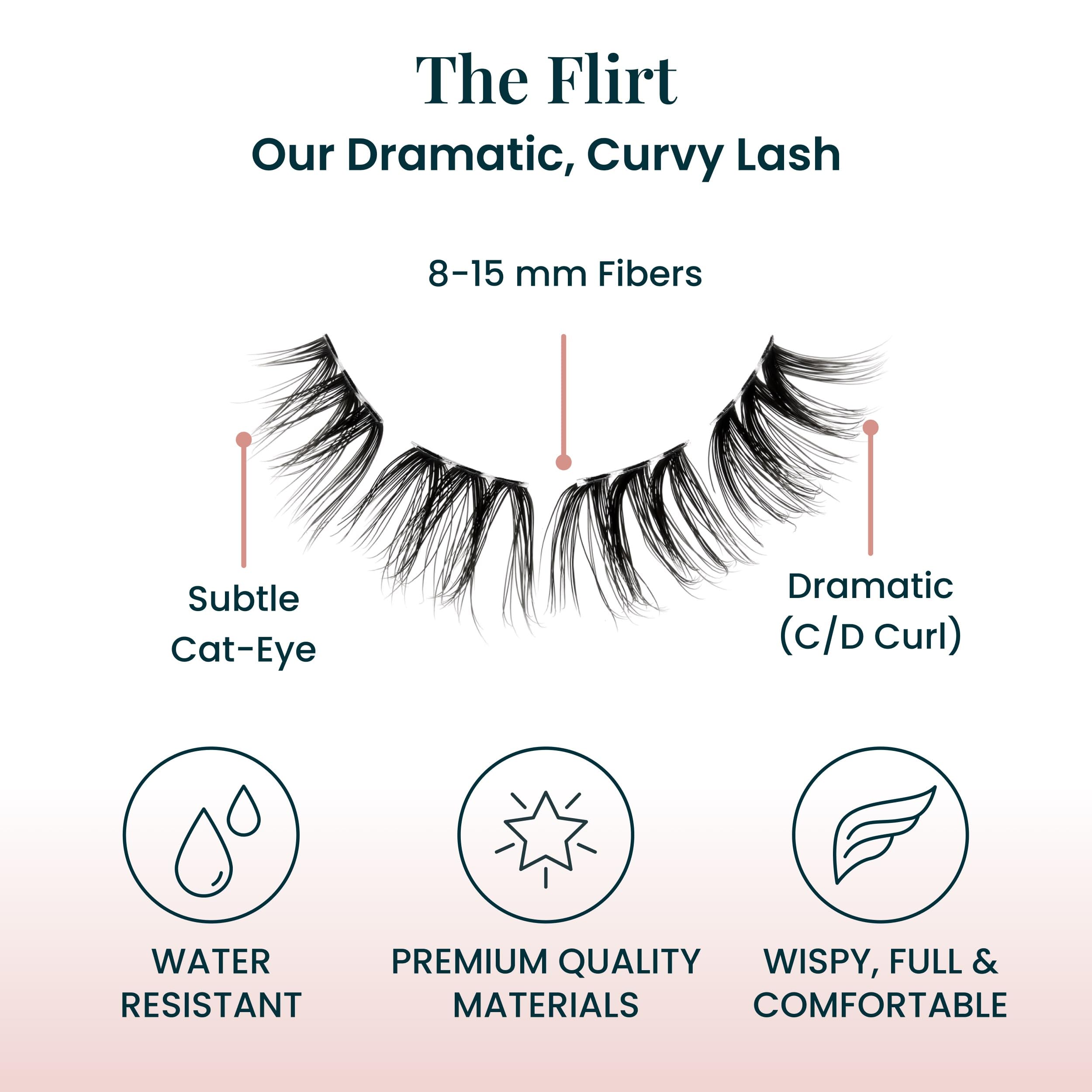 FlutterHabit The Flirt Lashes soft feather-light fibers for comfortable all-day wear.