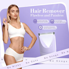 Flyant Bikini Trimmer ergonomic grip ensures secure, comfortable handling during grooming.