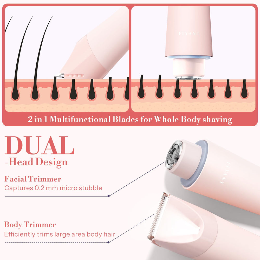Flyant Bikini Trimmer in waterproof setup, safe for shower grooming.