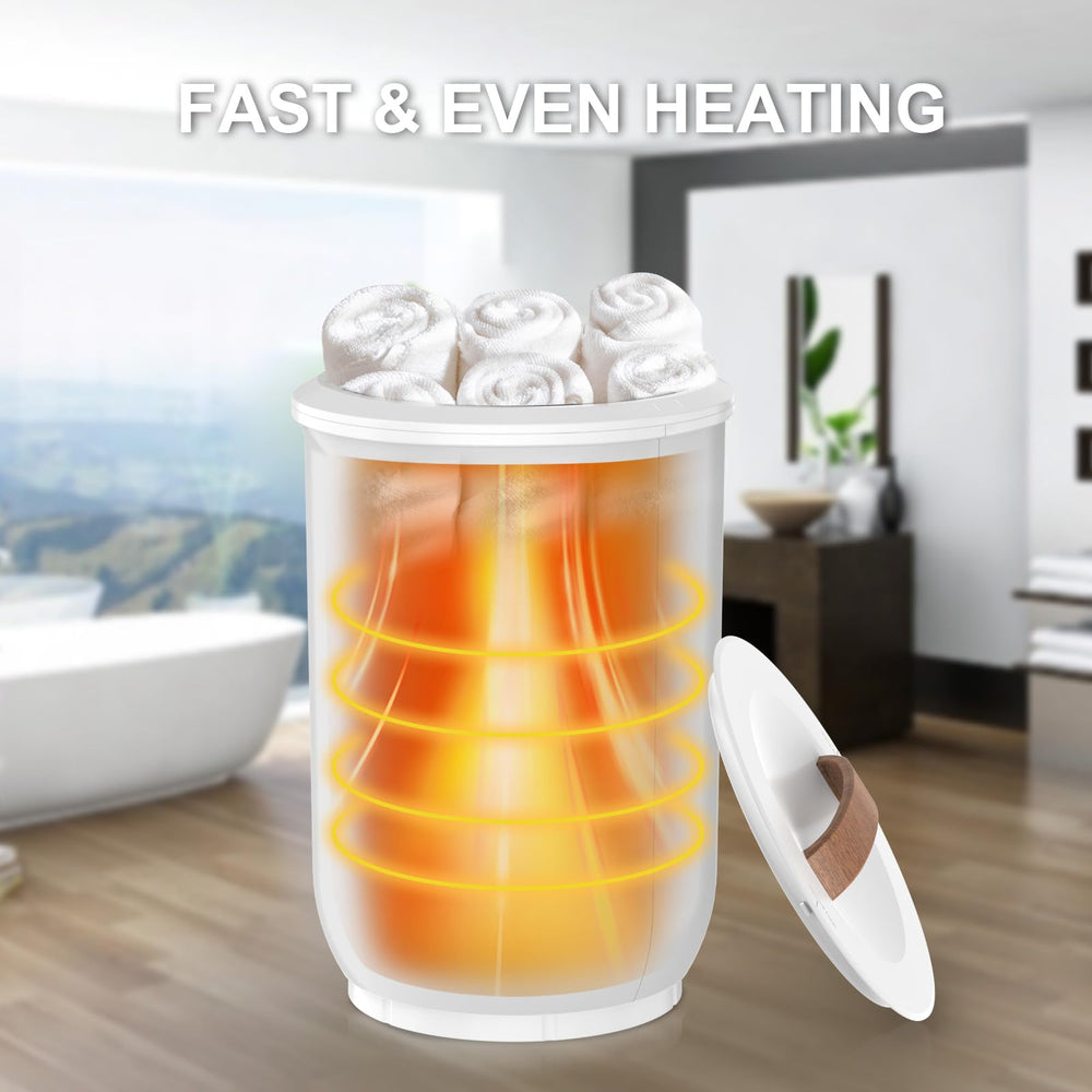 FLYHIT towel warmer wood handle for easy portable use