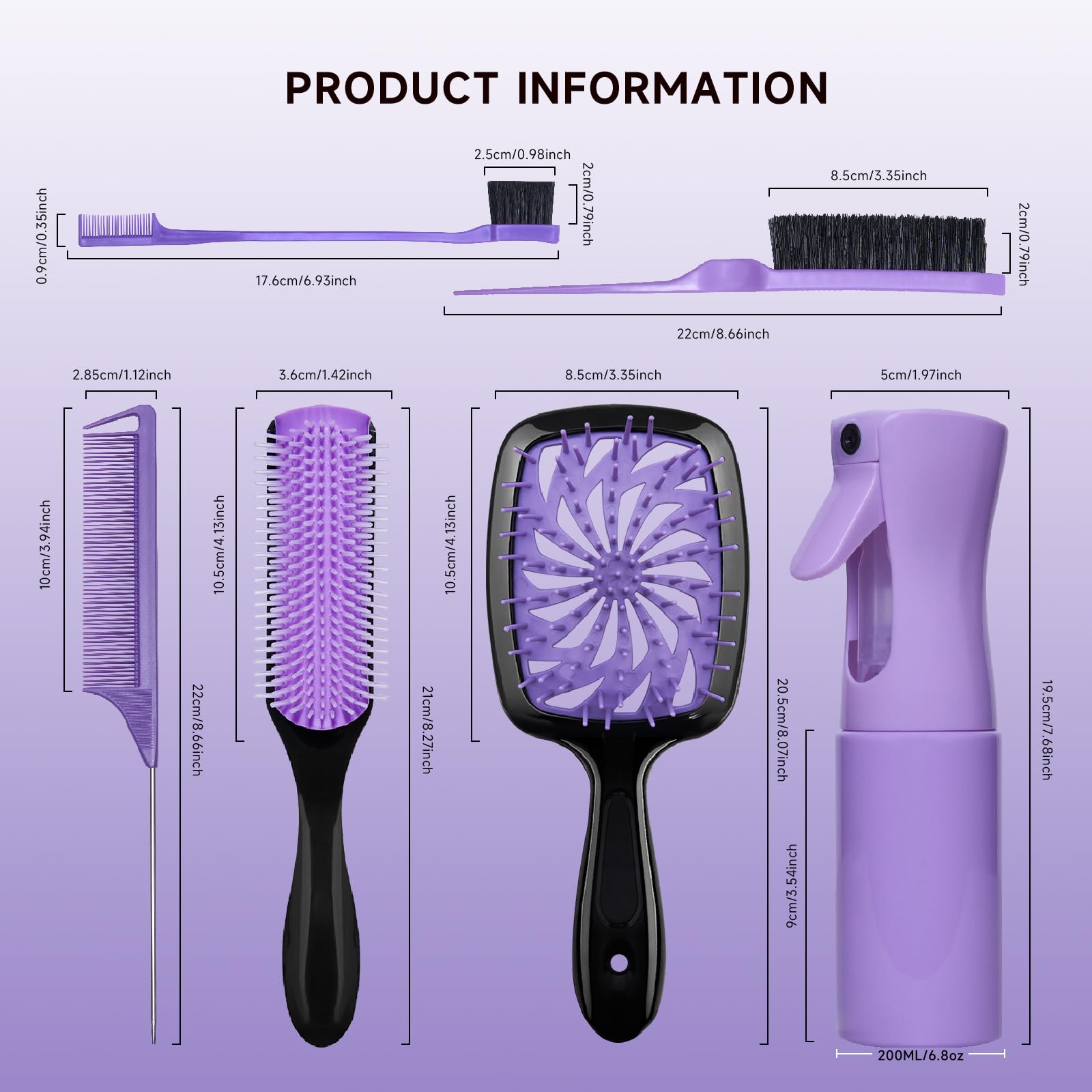 FlyLanyards 9-row comb detangles thicker hair with even pressure.