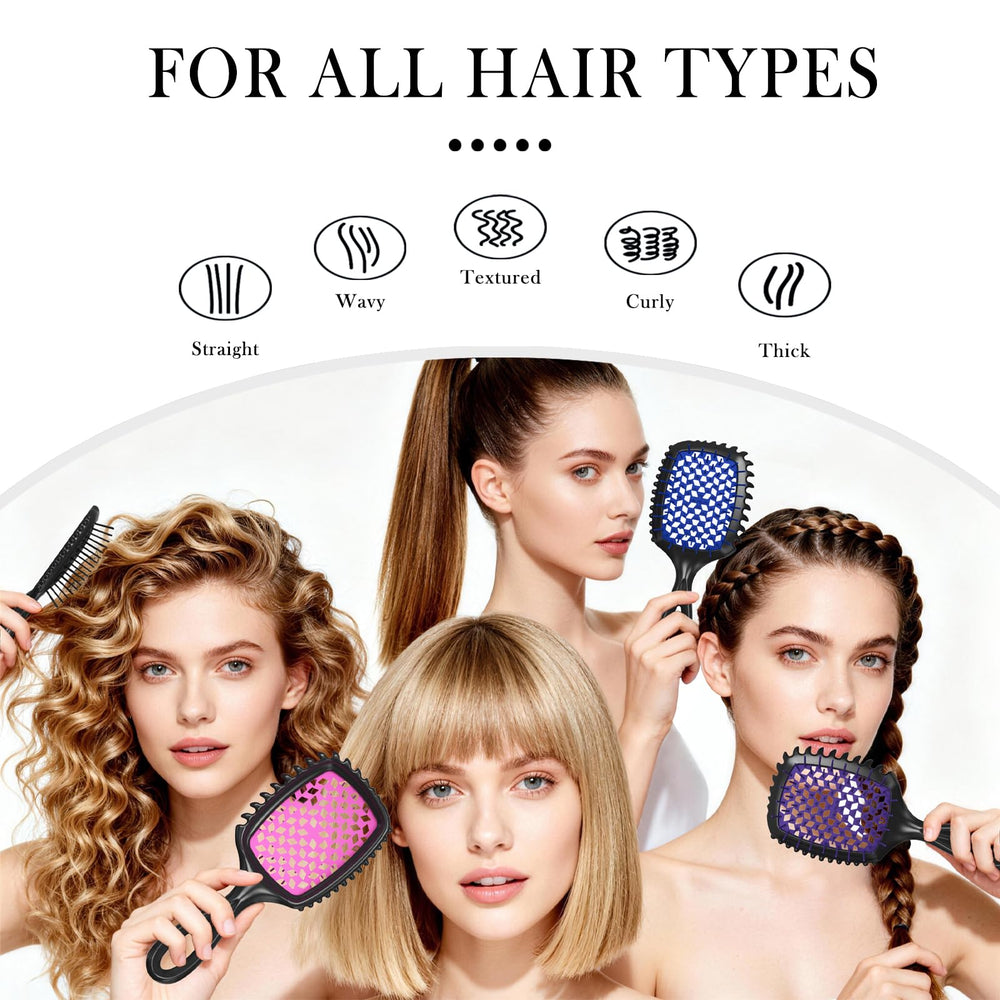 FlyLanyards Detangler Brush kids-friendly—gentle for sensitive scalps.