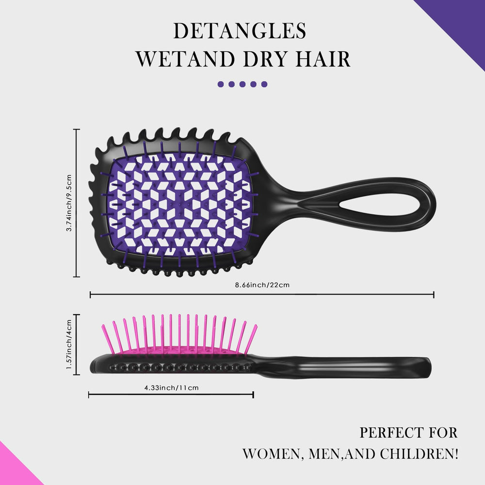 FlyLanyards Detangler Brush wet-dry-use—shower detangling and daily styling.