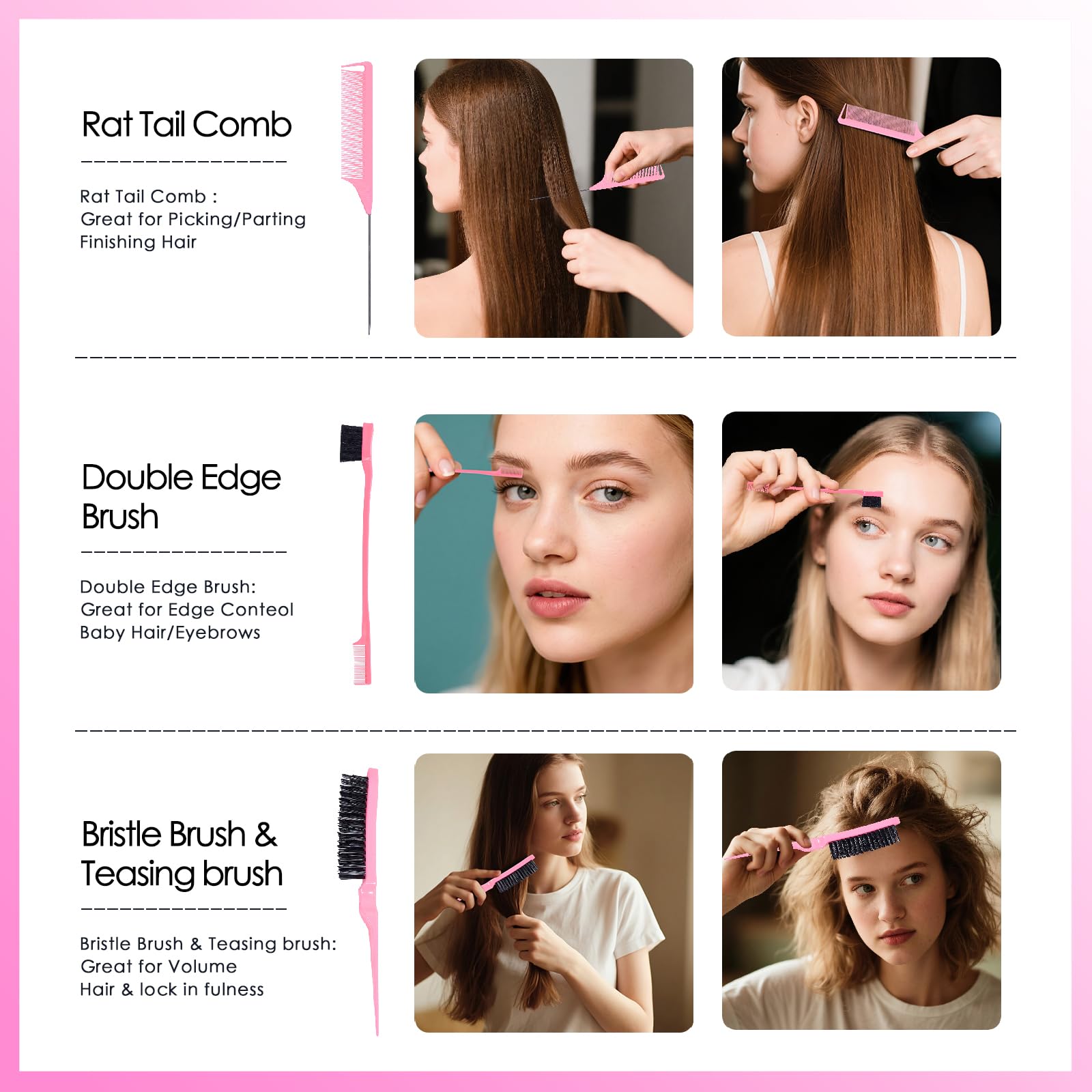 FlyLanyards nine-row comb tames frizz and straightens curls for faster blow-drying.