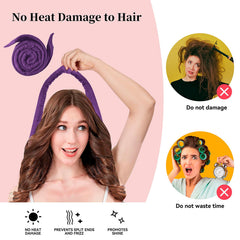 Flylipu 60-inch headband demonstrates secure wrap for thick hair.