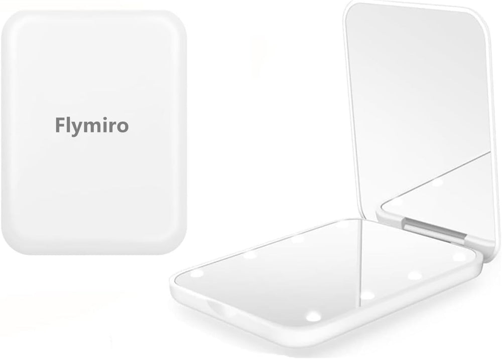 Flymiro compact mirror with 1x and 3x magnification for precise touch-ups.