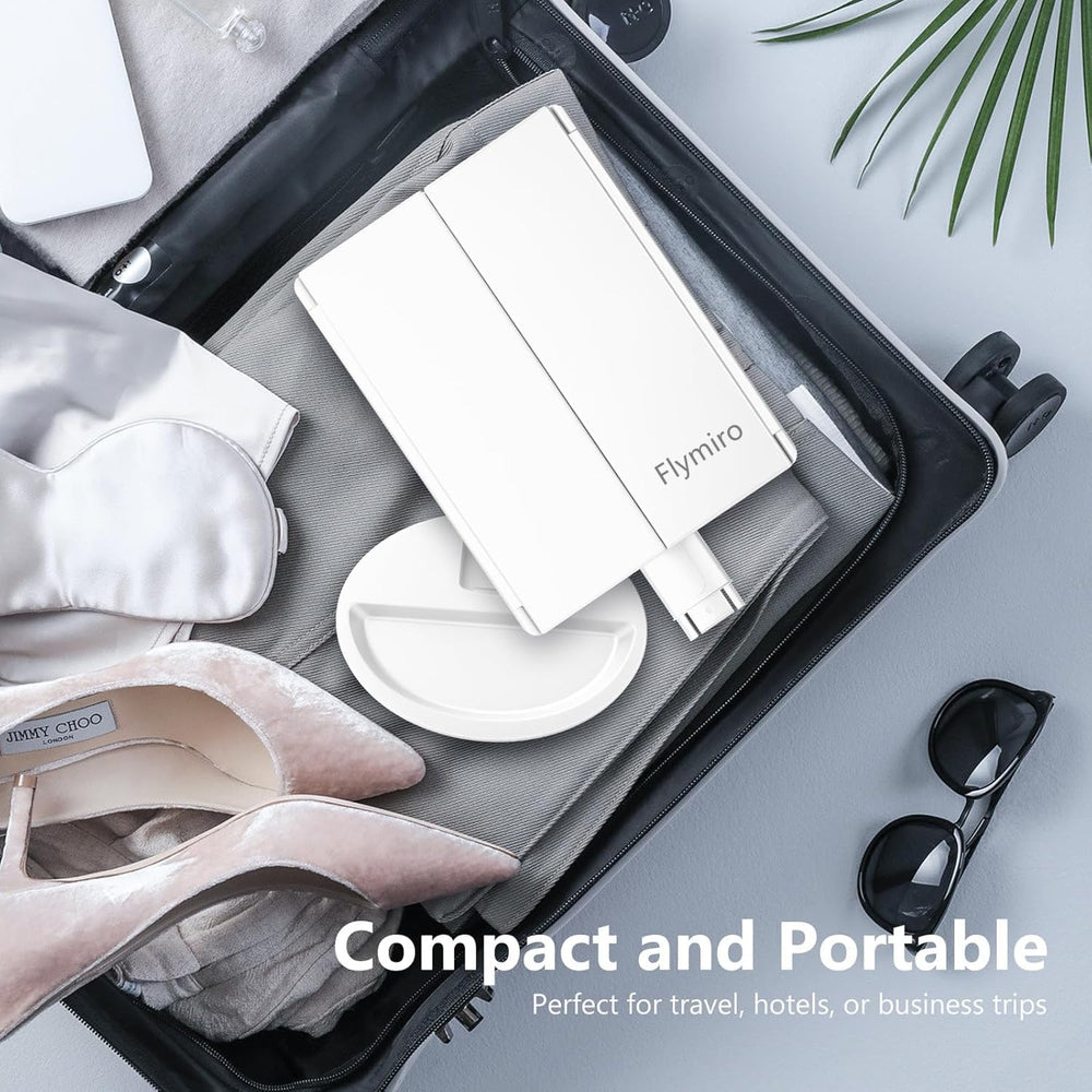Flymiro mirror 180-degree rotation enables flexible grooming angles
