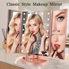 Flymiro mirror 3x magnification on right panel aids precise grooming.