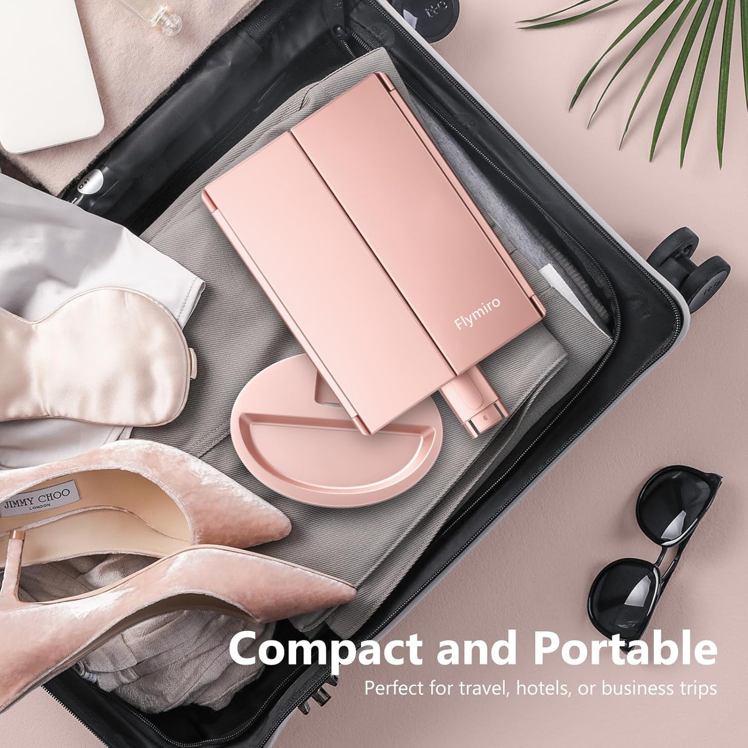 Flymiro touch-control vanity mirror with sensor for easy lighting adjustment.