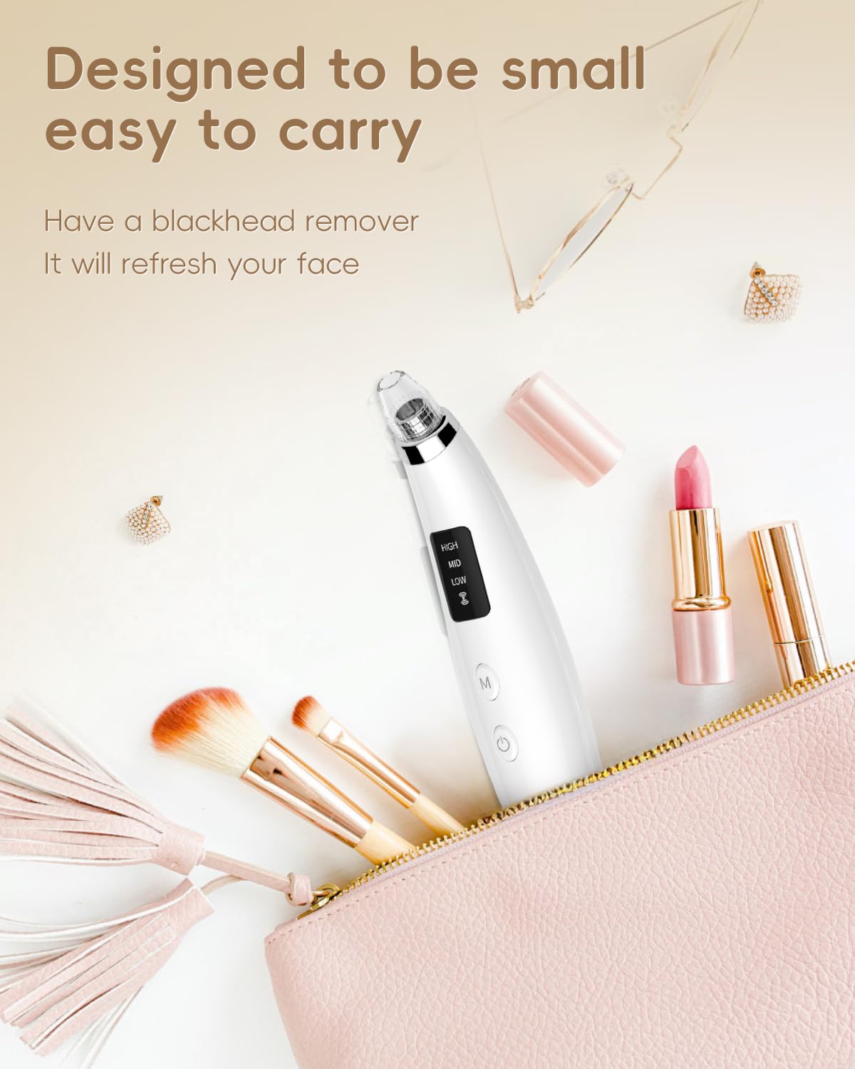 FLYMOOO blackhead vacuum gentle pore cleansing close-up for refreshed skin.