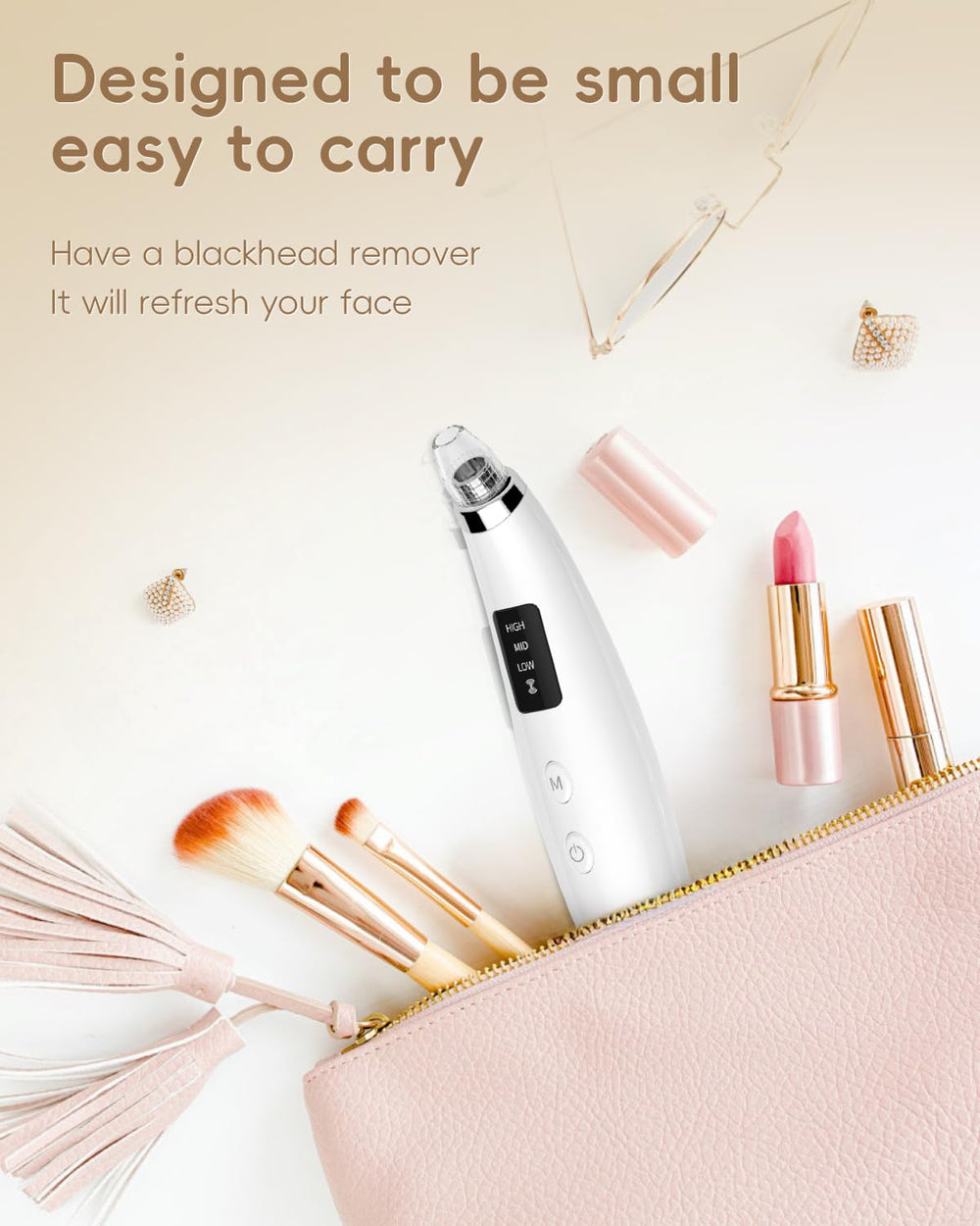 FLYMOOO blackhead vacuum gentle pore cleansing close-up for refreshed skin.