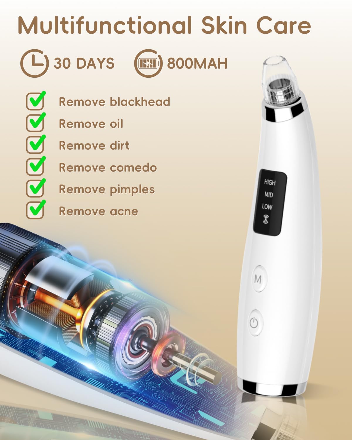 FLYMOOO blackhead vacuum travel case emphasizes compact portability.