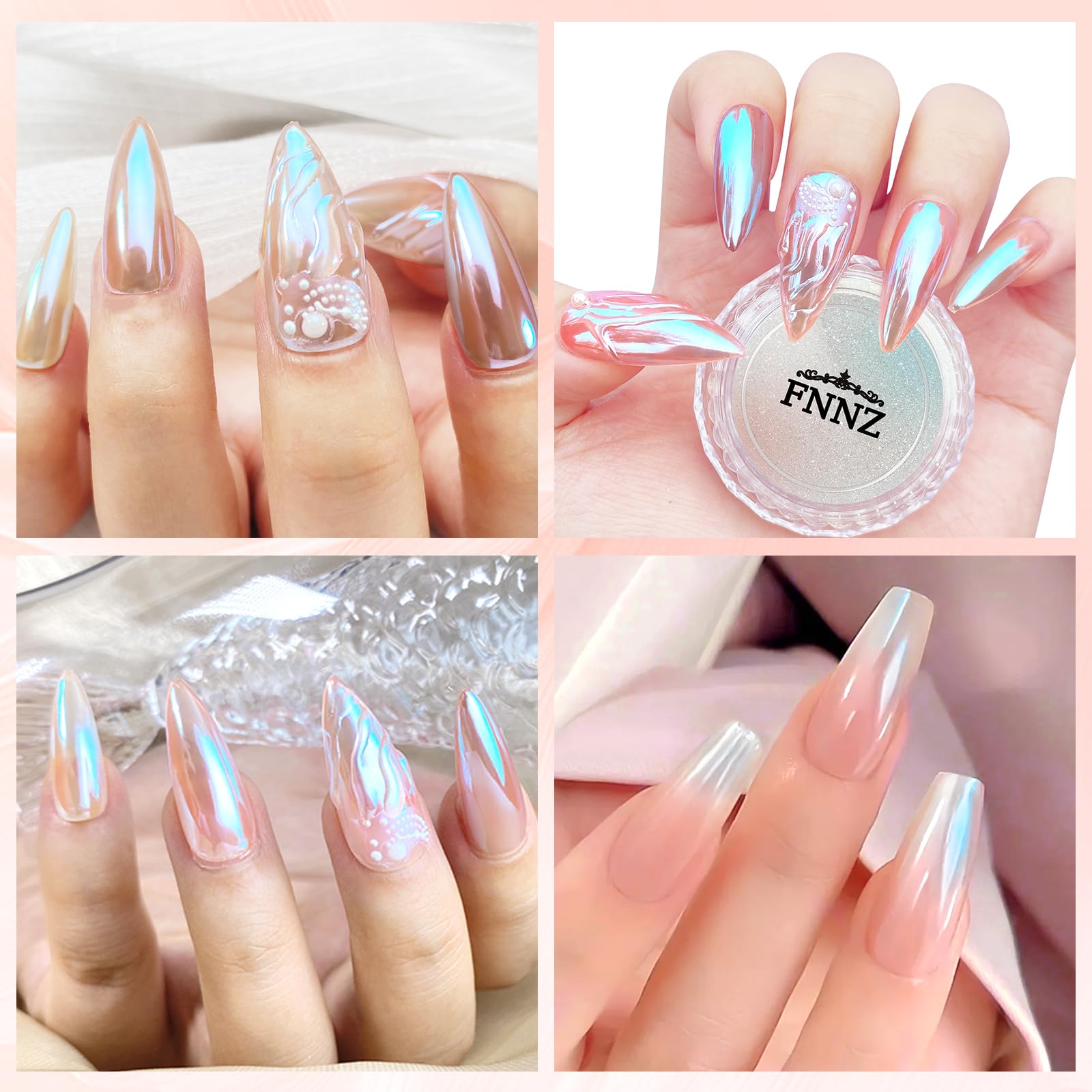 FNNZ Unicorn Chrome Powder – acabado cromo con capa superior duradera.