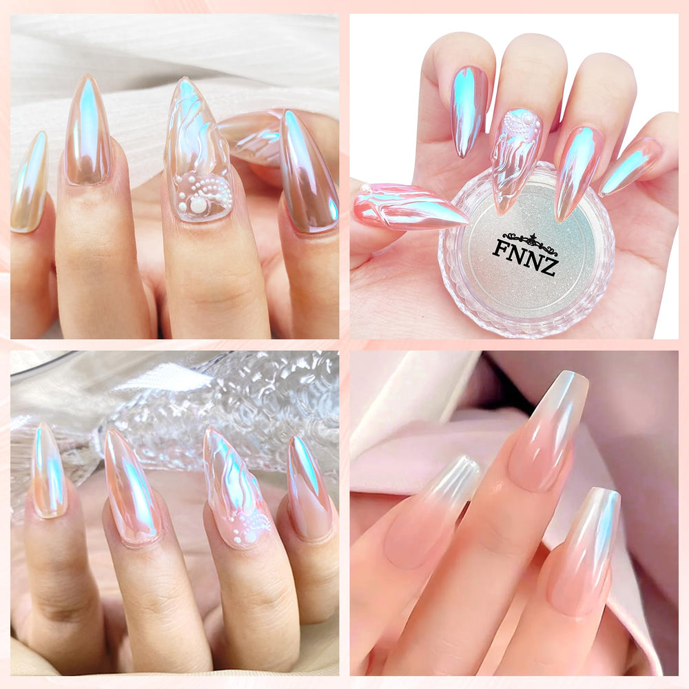 FNNZ Unicorn Chrome Powder – acabado cromo con capa superior duradera.