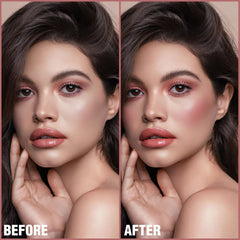 FOCALLURE Rose Flush Stick application on skin enables quick fingertip blending.