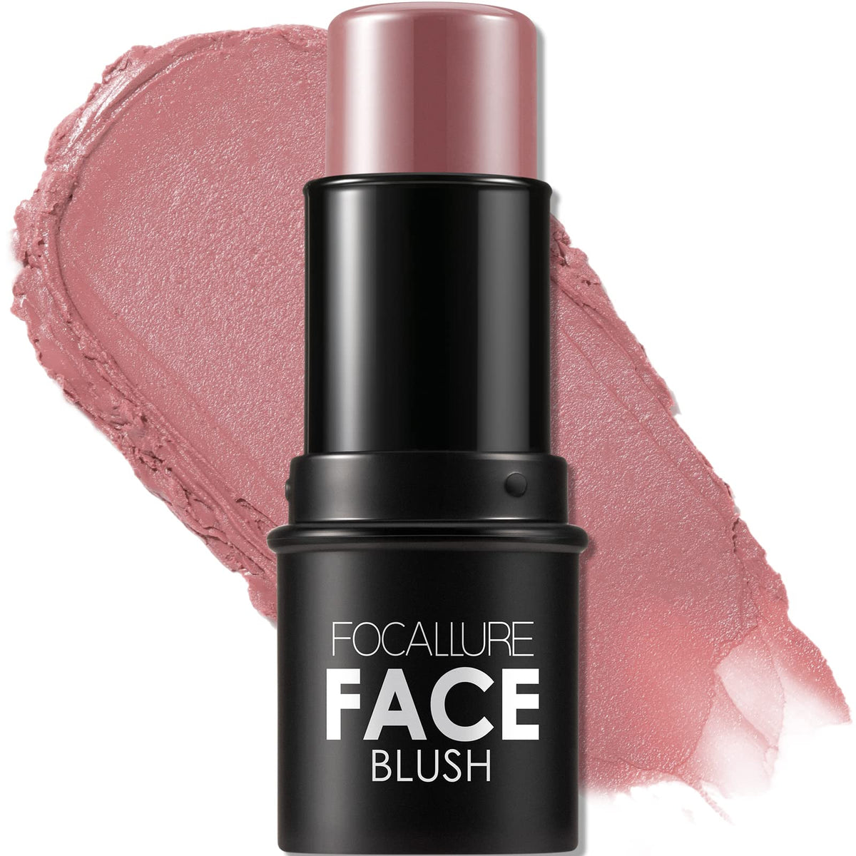 FOCALLURE Rose Flush Stick packaging highlights portable, travel-friendly design.