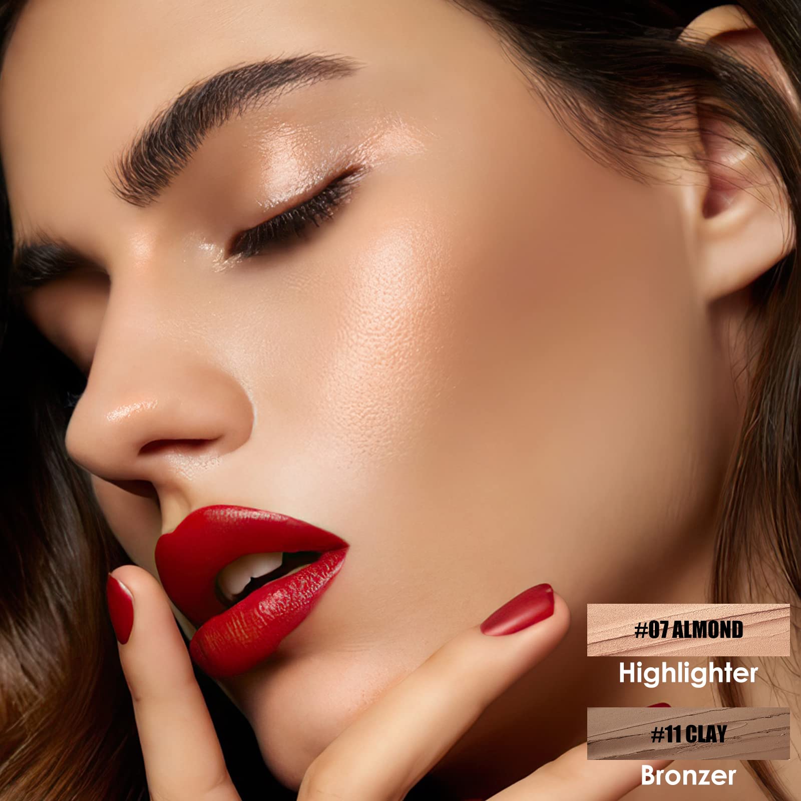FOCALLURE iluminador y bronceador crema mineral para brillo natural y duradero