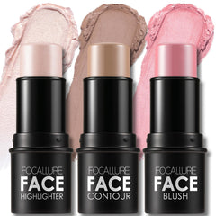 FOCALLURE kit de contorno en crema: caja con tres tonos para rostro